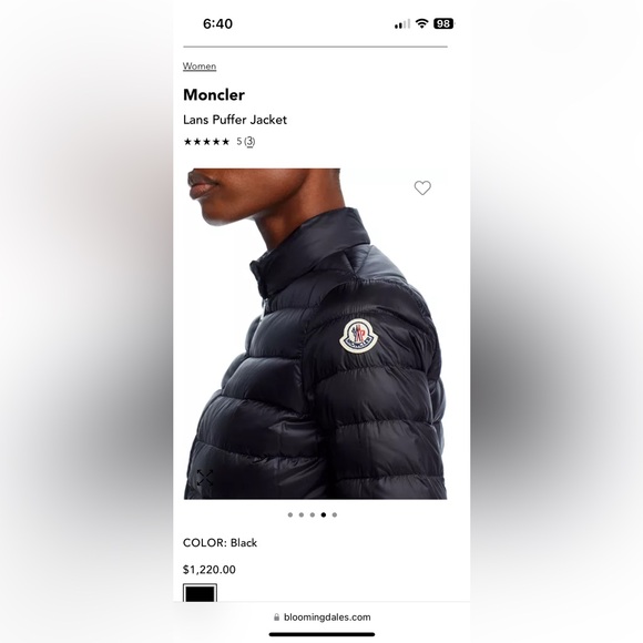 Moncler Lans Puffer Jacket - Size 0 - as new - Picture 4 of 9